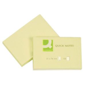 Karteczki samoprzylepne Q-Connect 51x76mm, 100szt żółte